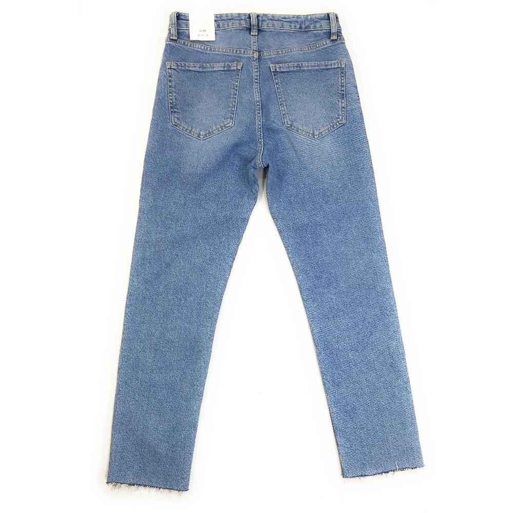 ZARA NWT Slim High Rise Ankle Length Jeans Size 6 - Picture 5 of 8